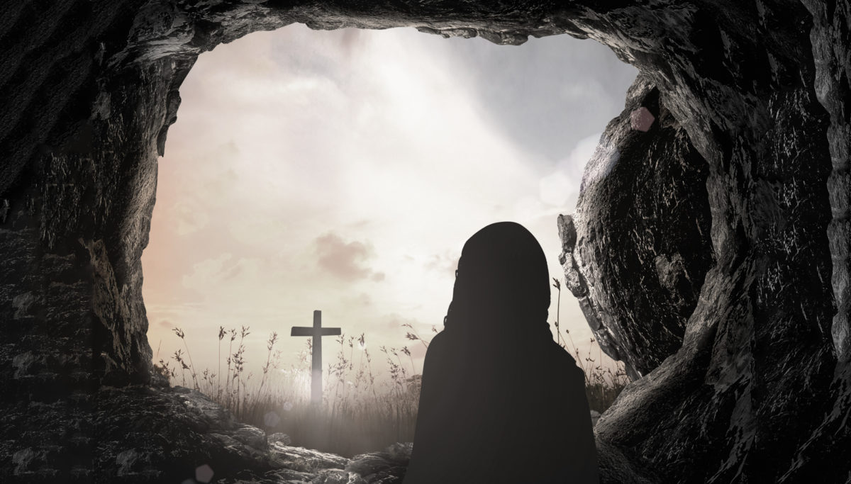 jesus leaving the tomb